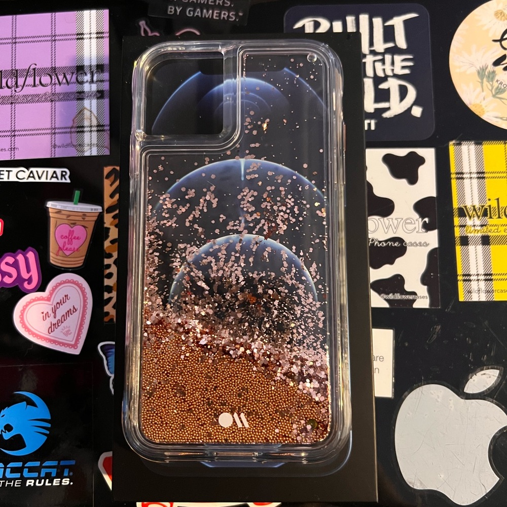 iPhone 11 case mate waterfall gold dust